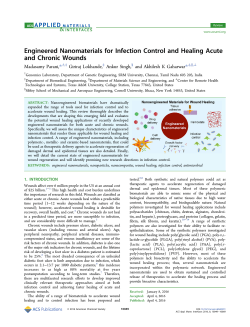Engineered Nanomaterials for Infection Control and Healing Acute