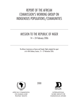 Niger - Centre for Human Rights, University of Pretoria