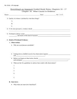 Everything`s an Argument Guided Study Notes, Chapters 16
