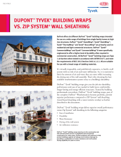 dupont&trade; tyvek&reg; building wraps vs. zip system&reg; wall sheathing