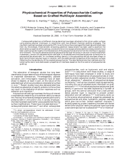 Physicochemical Properties of Polysaccharide