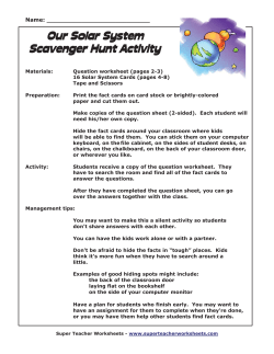 Solar System Scavenger Hunt