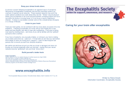 Caring for your brain after encephalitis