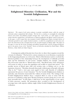 Enlightened Histories: Civilization, War and the Scottish Enlightenment
