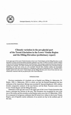 Climatic variation in the pre-glacial part of the TorUli Glaciation in