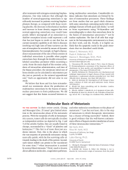 Molecular Basis of Metastasis - University of California San Diego