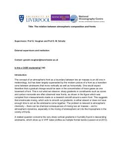 Title: The relation between atmospheric composition and fronts The
