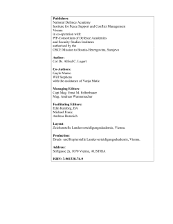 Preventing and Combating Terrorism in Bosnia and