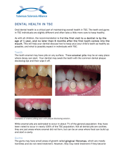 dental health in tsc - Tuberous Sclerosis Canada