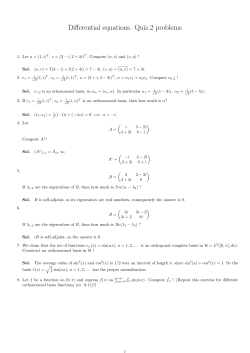 Differential equations. Quiz.2 problems