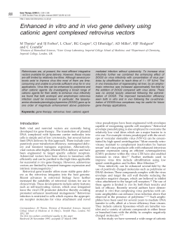 Enhanced in vitro and in vivo gene delivery using cationic