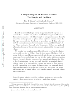 A Deep Survey of HI-Selected Galaxies: The Sample and the Data