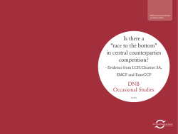 Is there a &ldquo;race to the bottom&rdquo; in central counterparties