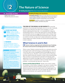 The Nature of Science