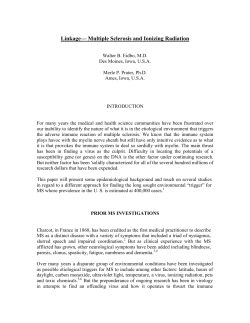 Linkage -- Multiple Sclerosis and Ionizing Radiation
