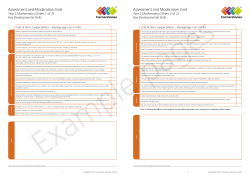 Assessment and Moderation Grid Assessment and