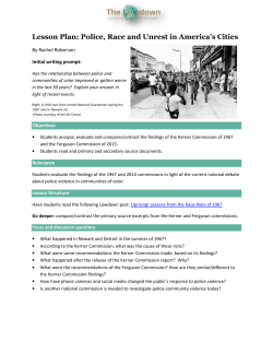 Lesson Plan: Police, Race and Unrest in America`s Cities
