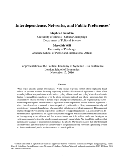 Interdependence, Networks, and Public Preferences