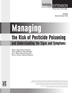 the Risk of Pesticide Poisoning