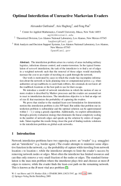 Optimal Interdiction of Unreactive Markovian Evaders