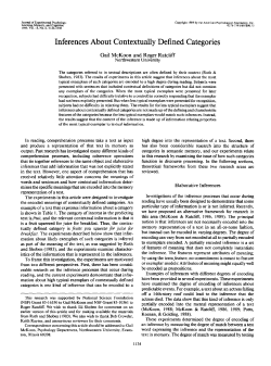 Inferences About Contextually Defined Categories
