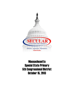 2013 Massachusetts Special Election Candidate Scorecard