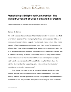 Franchising`s Enlightened Compromise