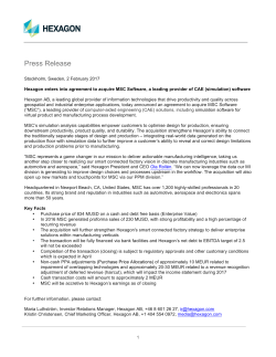 Hexagon AB acquires MSC Software