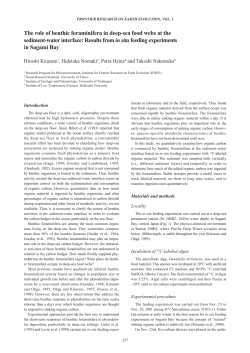 The role of benthic foraminifera in deep