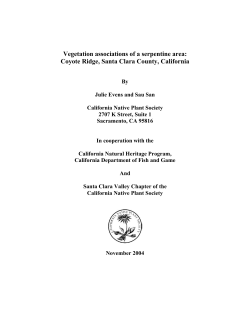 Vegetation associations of a serpentine area