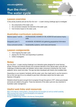 The water cycle - Murray-Darling Basin Authority