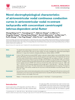 Novel electrophysiological characteristics of