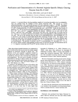 Purification and Characterization of a Secreted Arginine