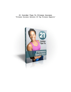 21 Insider Tips To Fitness Success