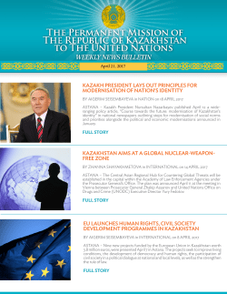 kazakhstan aims at a global nuclear-weapon