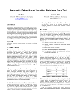 Automatic Extraction of Location Relations from