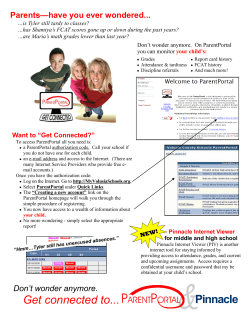 Parent Portal and Pinnacle Parent Guide
