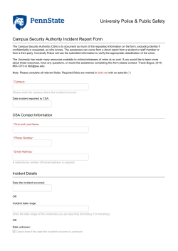 Print Incident Report Form