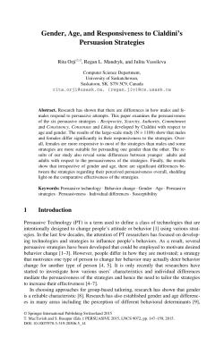 Gender, Age, and Responsiveness to Cialdini`s Persuasion Strategies