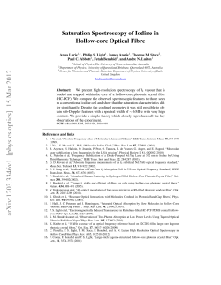 Saturation Spectroscopy of Iodine in Hollow
