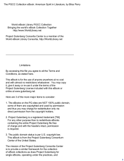 The PGCC Collection eBook: American Spirit in Literature, by Bliss