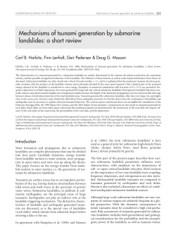 Mechanisms of tsunami generation by submarine landslides: a short