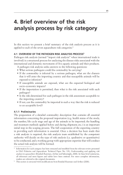 4. Brief overview of the risk analysis process by risk category