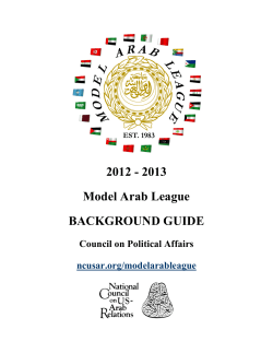 2013 Model Arab League Background Guide - PO