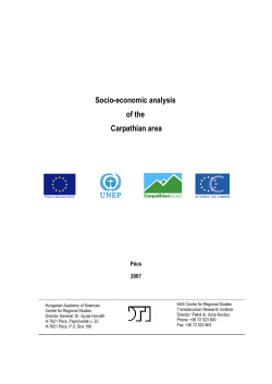 Socio-economic analysis of the Carpathian area