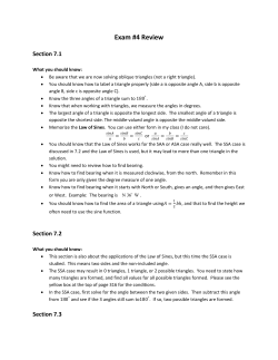 Exam #4 Review