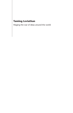 Taming Leviathan - Institute of Economic Affairs