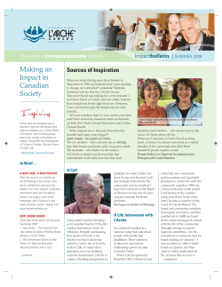 Summer 2008 - L`Arche Canada Foundation