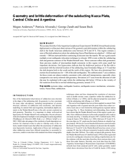 Geometry and brittle deformation of the subducting Nazca Plate