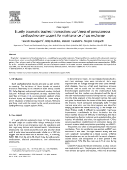 Bluntly traumatic tracheal transection: usefulness of percutaneous